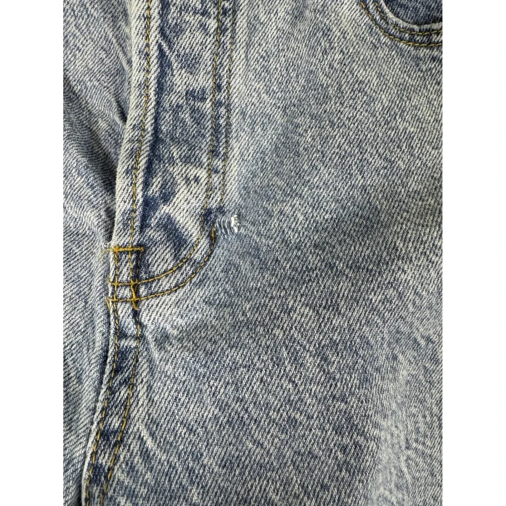 PacSun High Rise Straight Leg Jeans Light Wash Raw Hem Size 28 - Picture 4 of 7